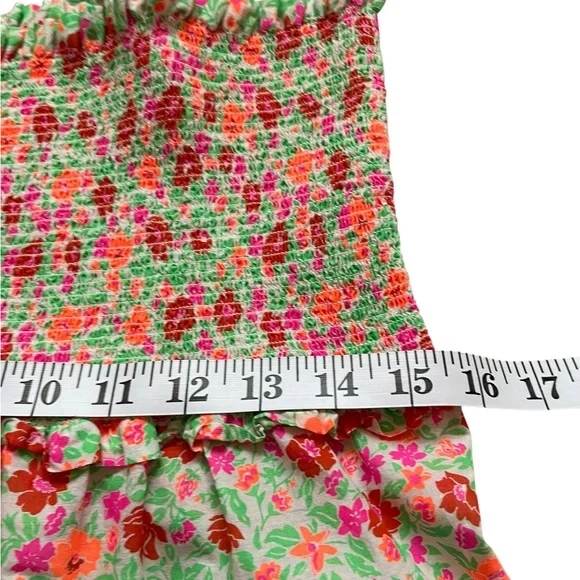 J. Crew Cotton Voile Smocked Maxi Dress Floral Print 100% Cotton Large Easter - Picture 12 of 13